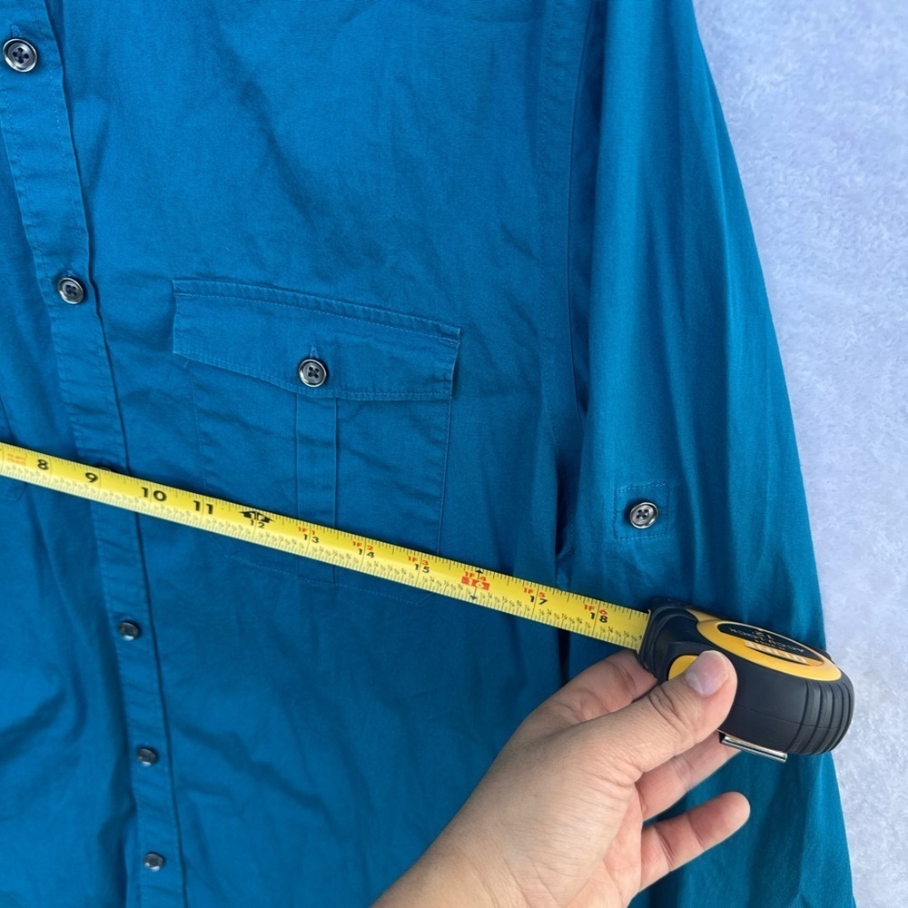 Express Turquoise Button-Up Shirt - Picture 10 of 10